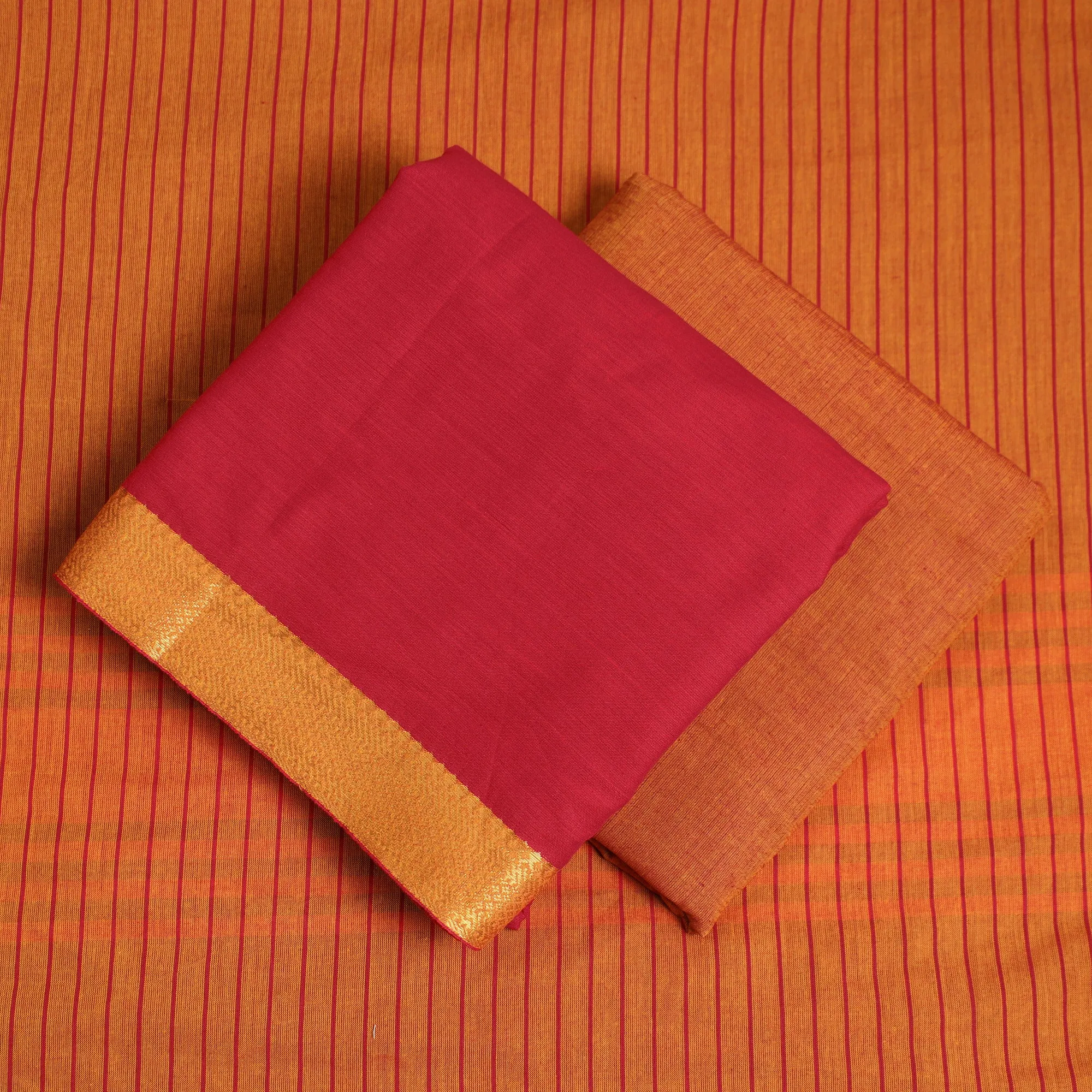 Pink - 3pc Dharwad Cotton Suit Material Set 14