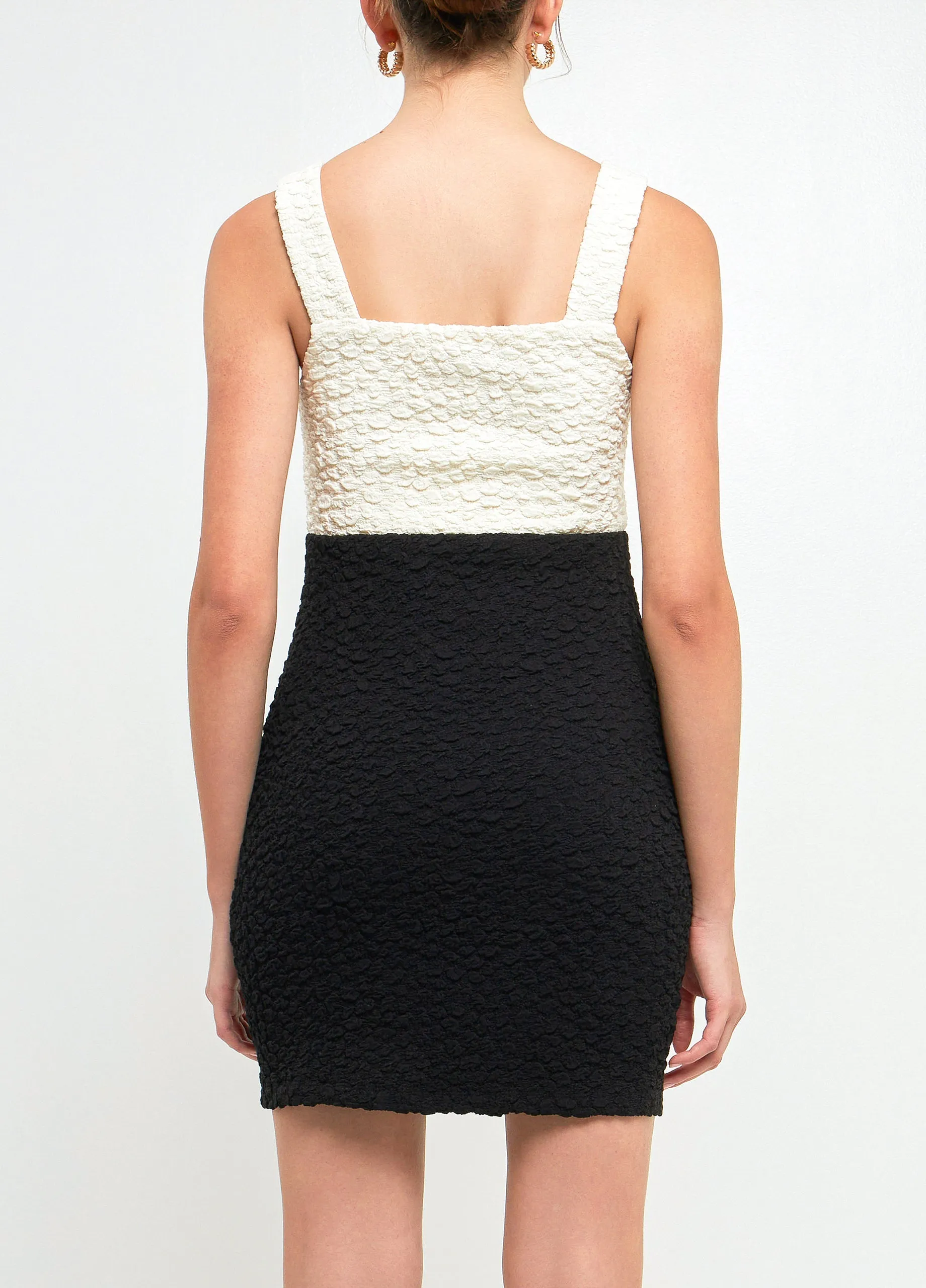 Popcorn Knit Color Block Dress