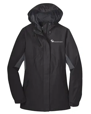 Port Authority Ladies Waterproof Jacket, Black/ Magnet Grey [CR Powered by Epiroc]