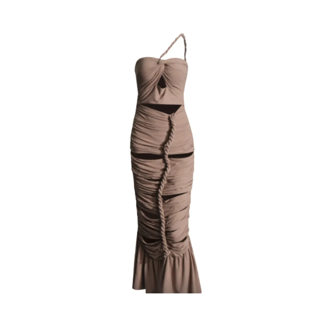 Pre Order:  Rope Strap Hollow-Out Dress