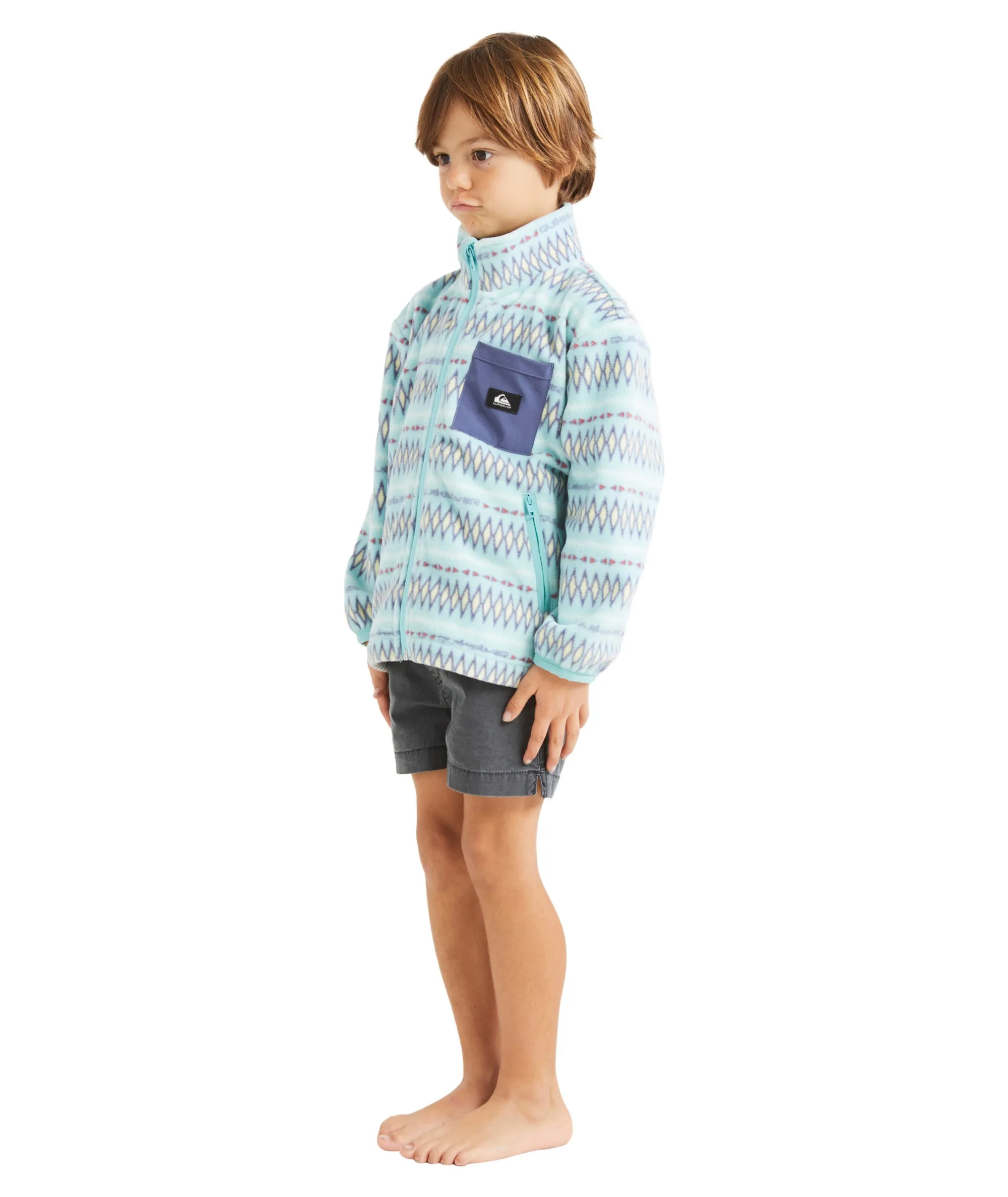 Quiksilver Kids Heritage Full Zip High Neck Fleece Jacket