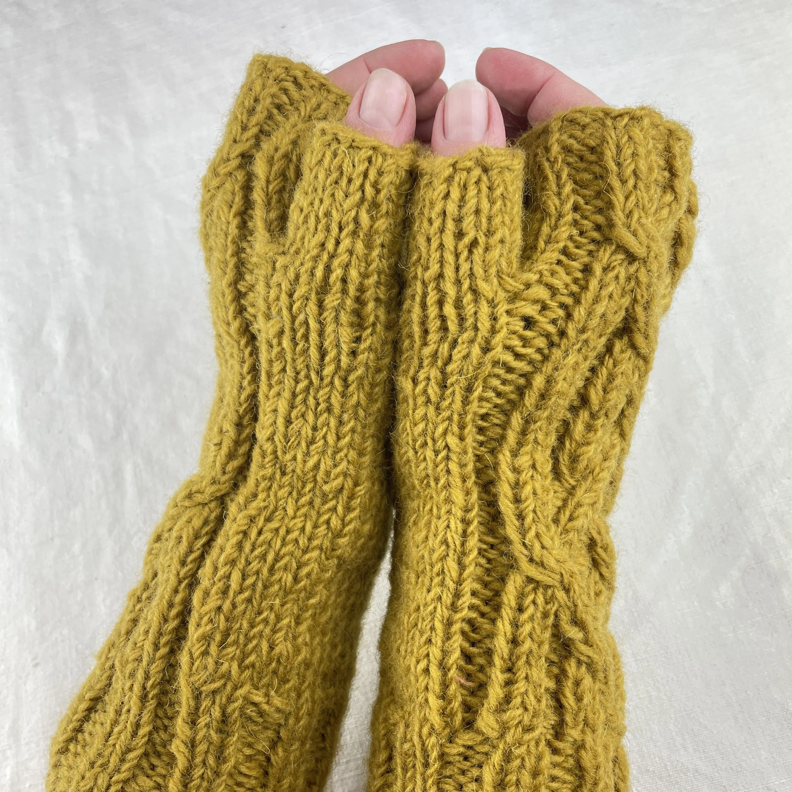 RAJA Cable Knit Wool Lined Wristwarmer Gloves (WS)