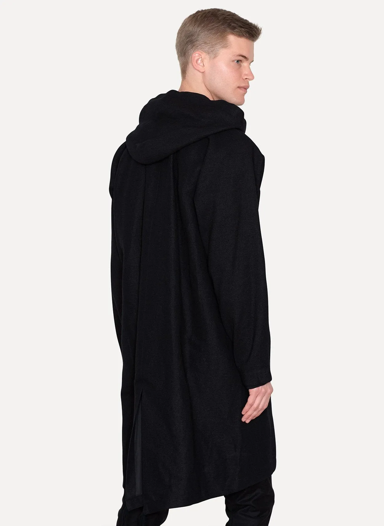 Raven Wool Washi Hooded Parka