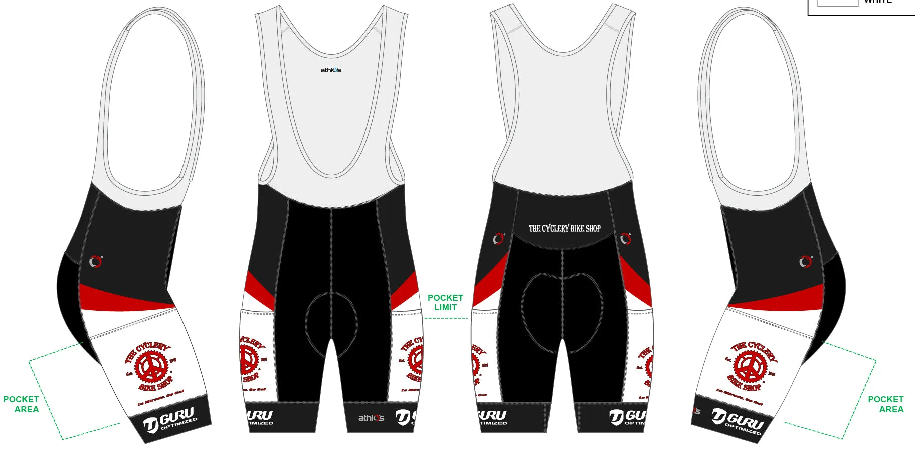 Red Breakaway Domestique Gravel Bib-Short Men's - The Cyclery Bike Shop