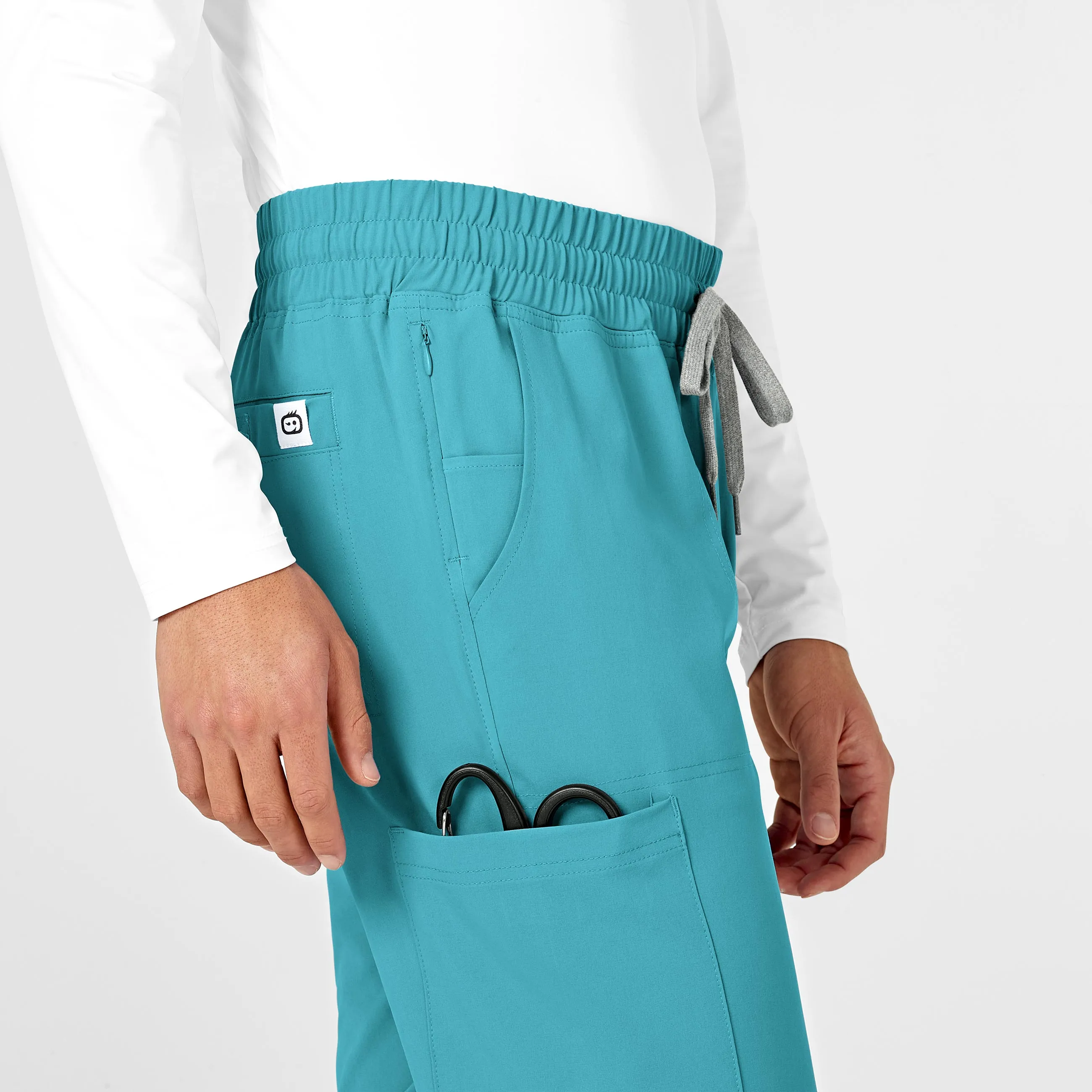 RENEW Mens Straight Slim Scrub Pant - Teal Blue