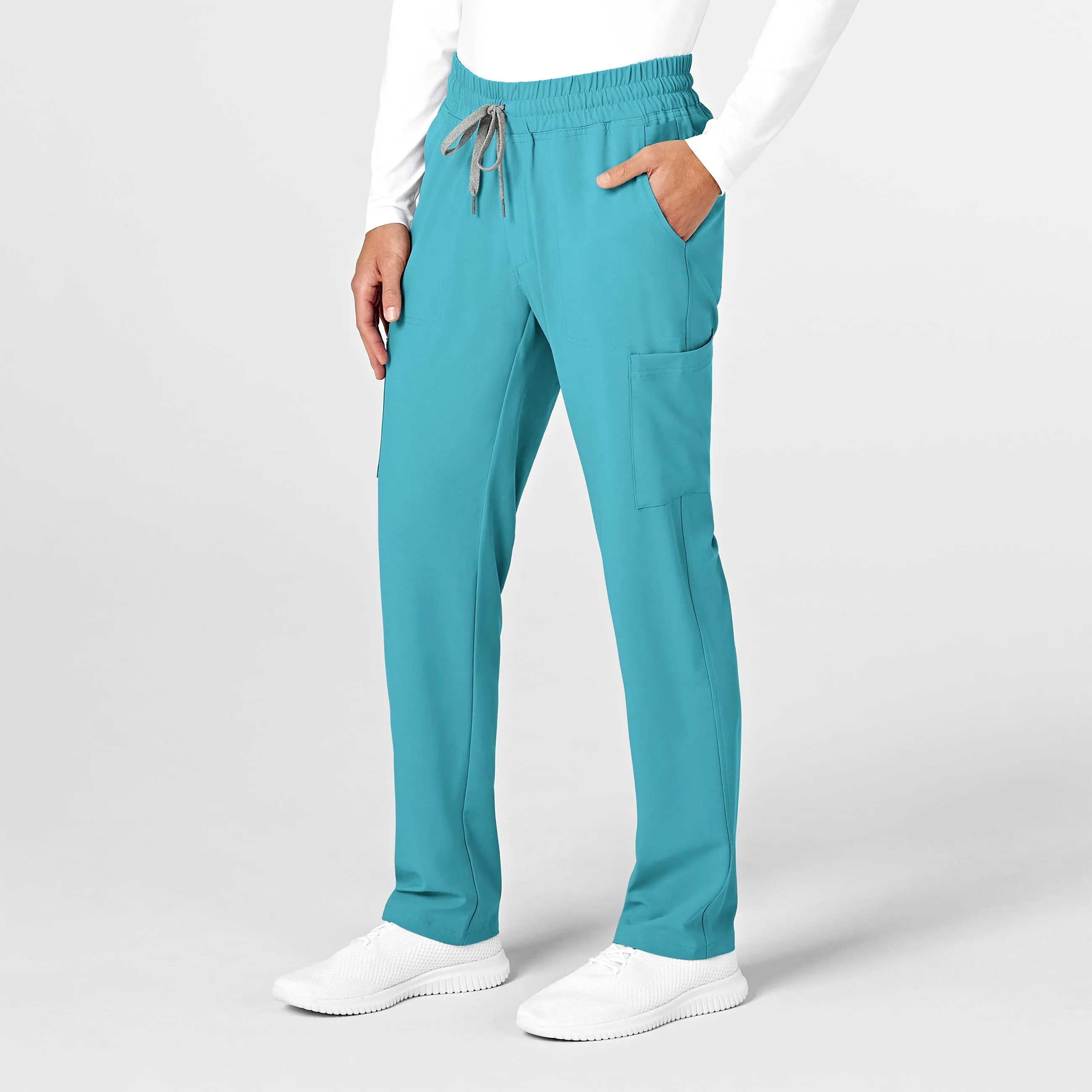 RENEW Mens Straight Slim Scrub Pant - Teal Blue