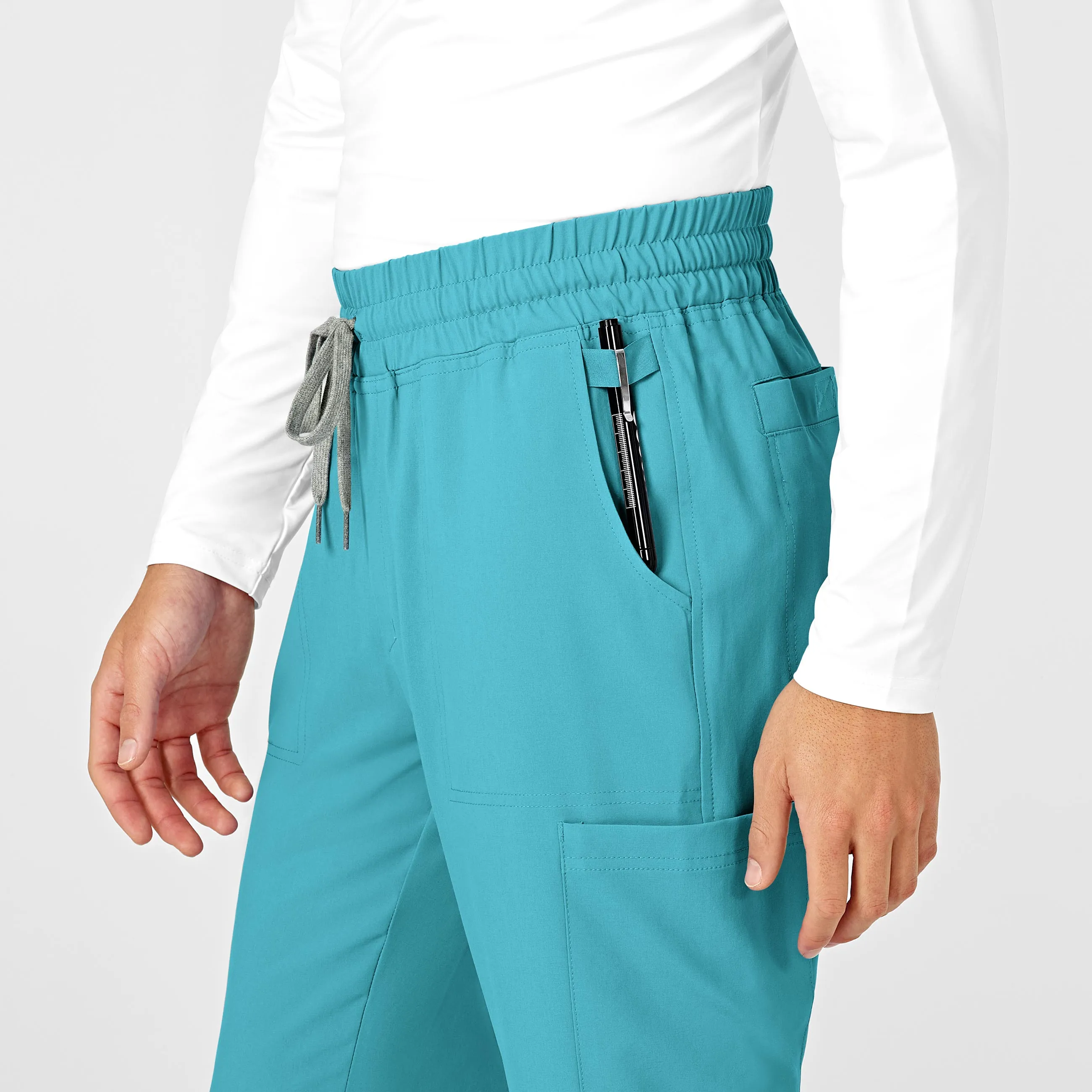 RENEW Mens Straight Slim Scrub Pant - Teal Blue