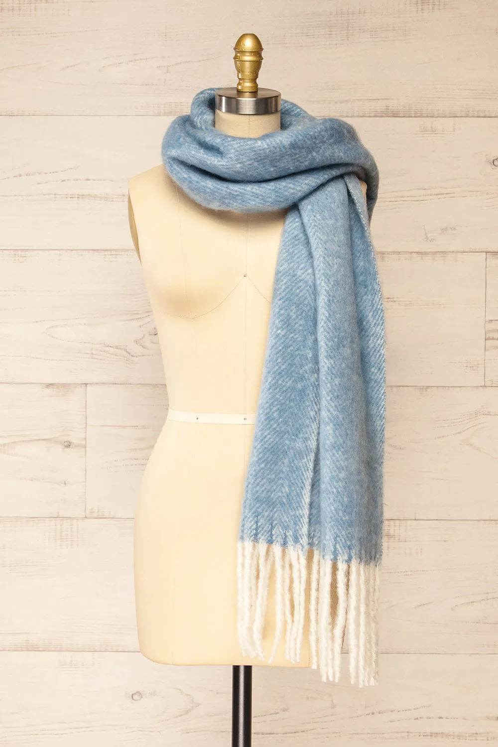 Requi Blue | Oversized Soft Knit Scarf