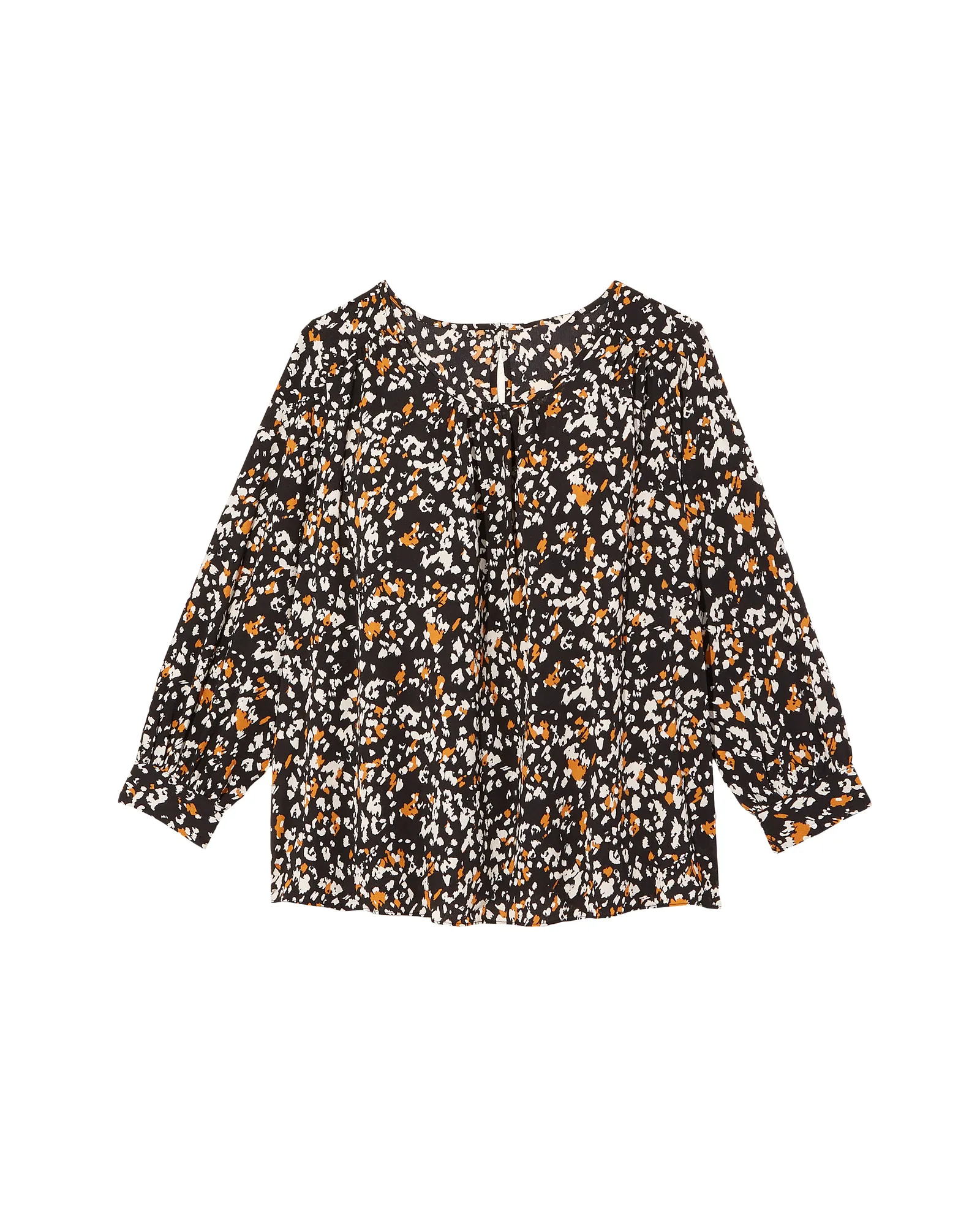 Rhea Blouse | Black / Tan