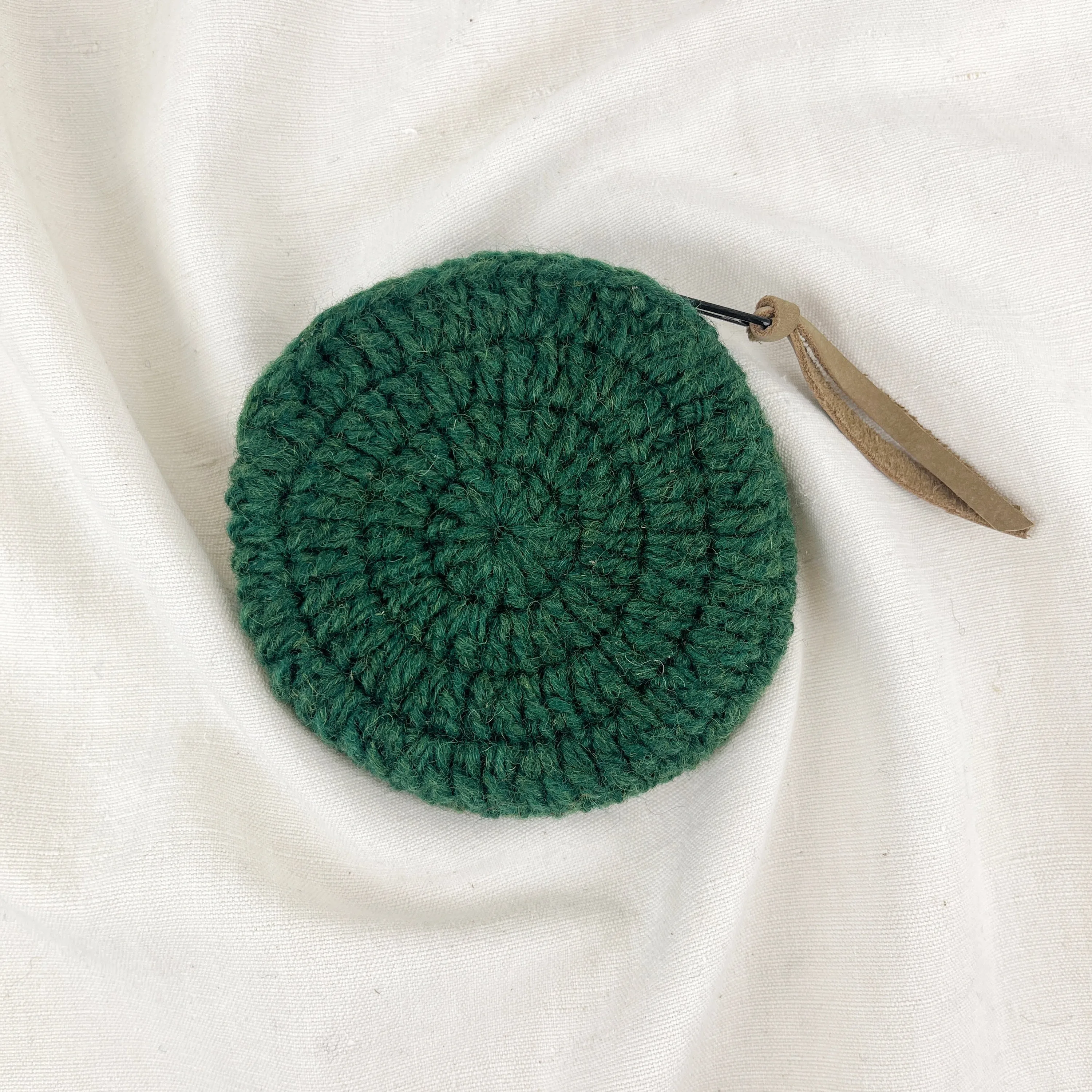 RICA Crochet Wool Circular Spiral Coin Purse