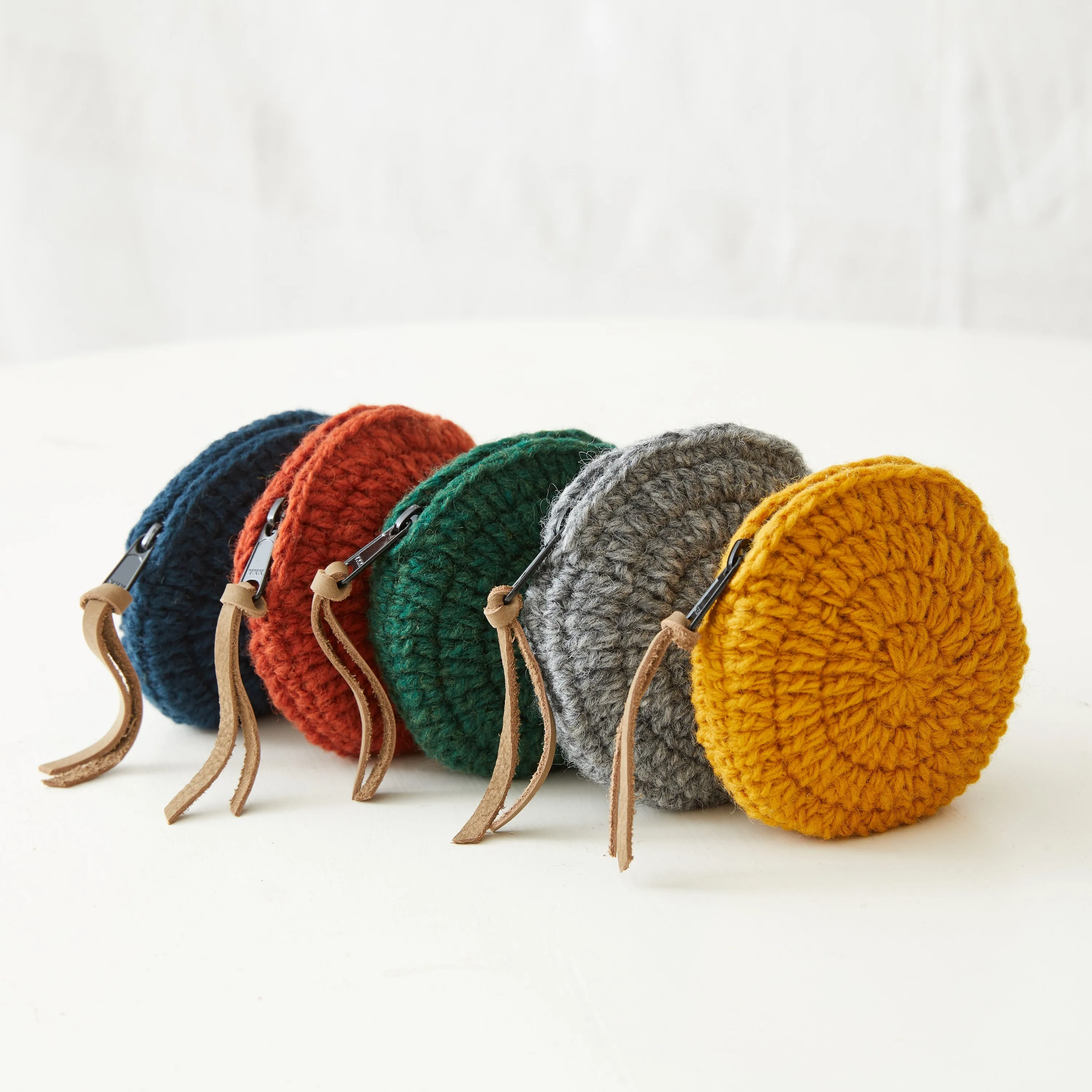 RICA Crochet Wool Circular Spiral Coin Purse