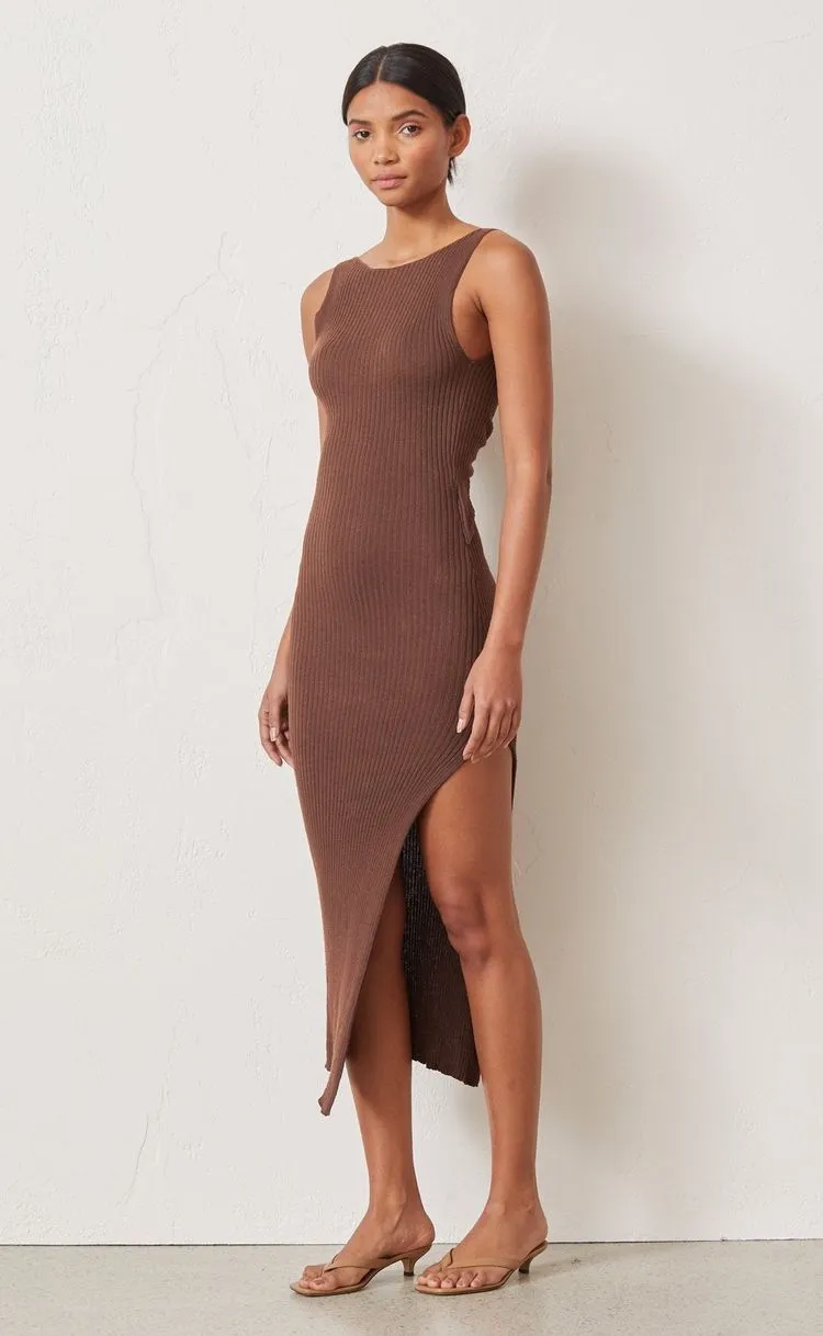 Riviera Knit Twist Midi Dress (Cedar)