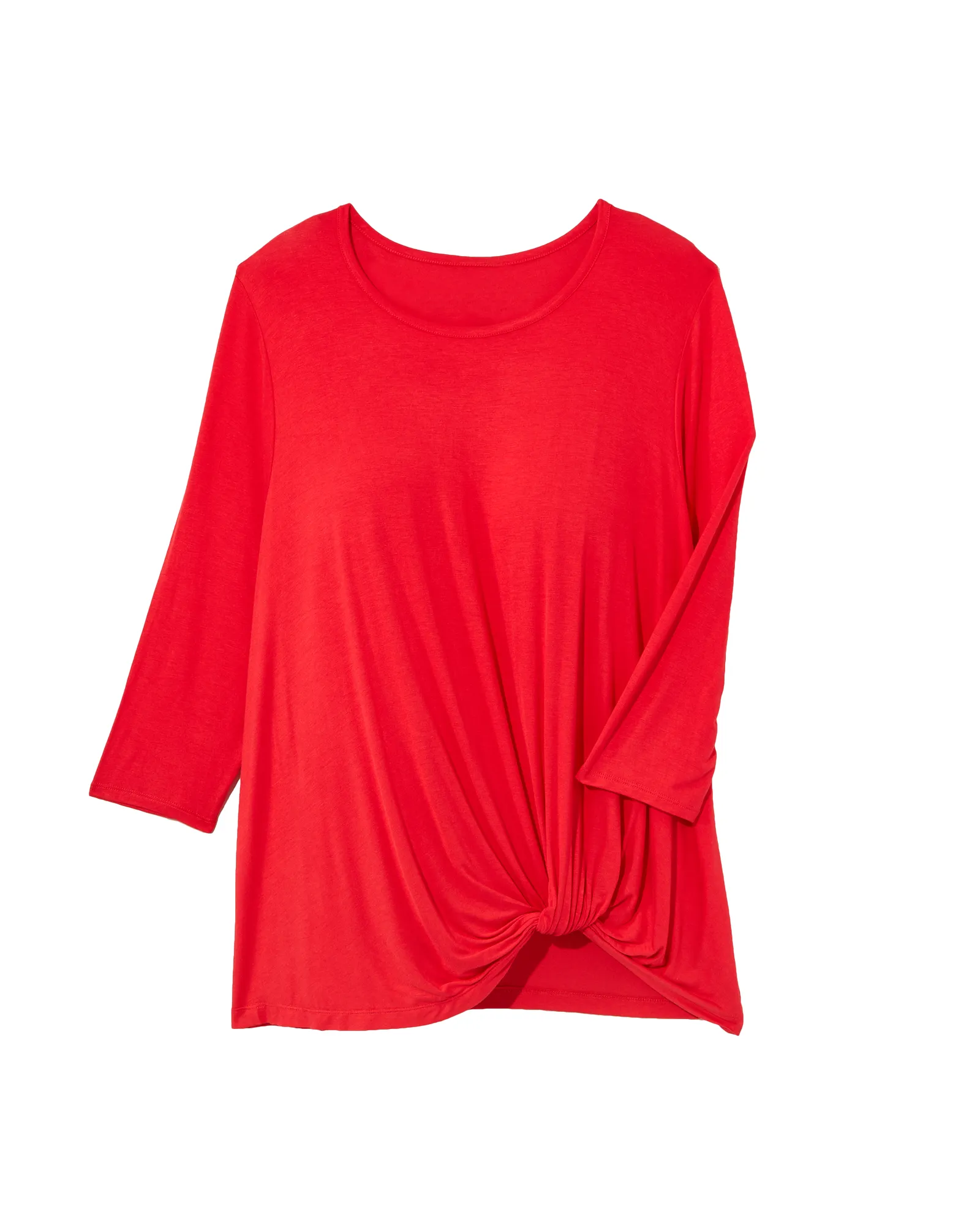 Ryan Long Sleeve Side Twist Top | Red