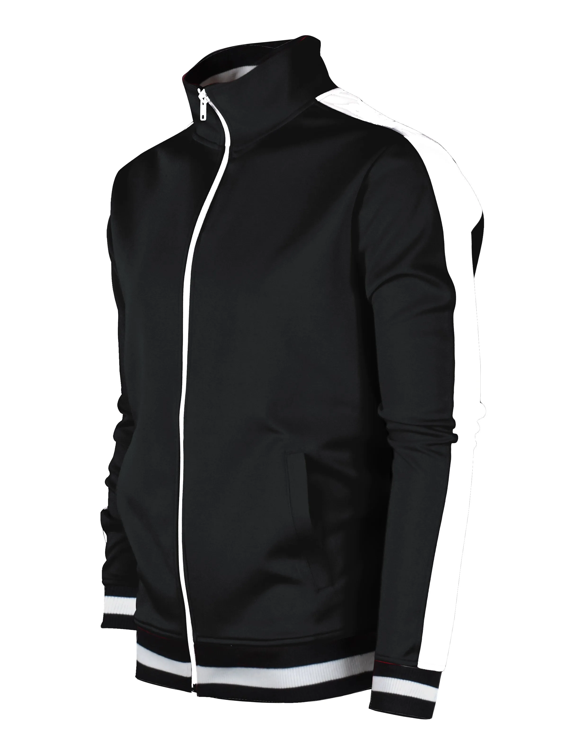 S51700-BASIC TRACK JACKET-BLACK/WH