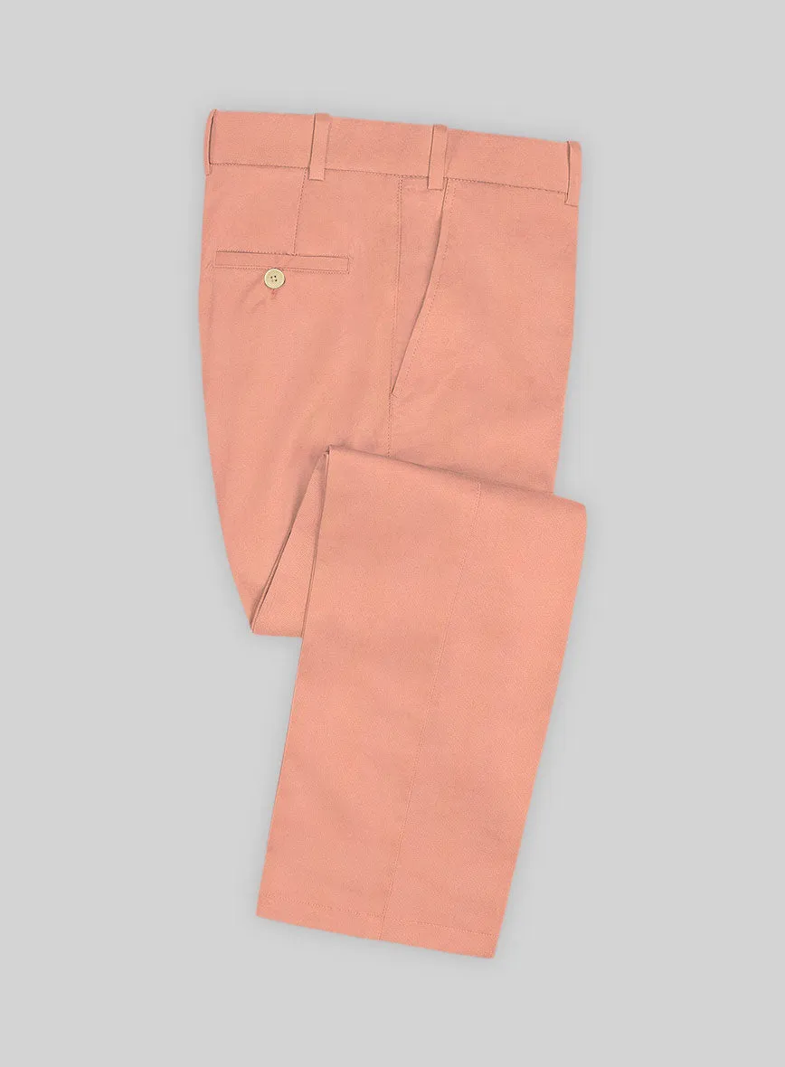 Scabal Peach Cotton Stretch Pants