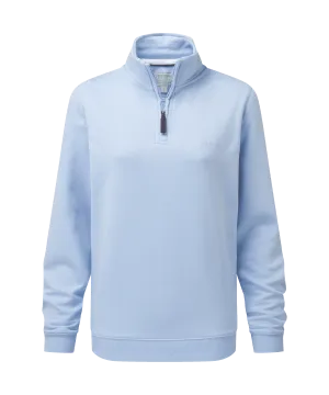 Sennen Cove Quarter Zip Sweatshirt - Sky Blue