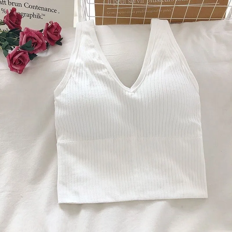 Sexy camisole wireless sports bra