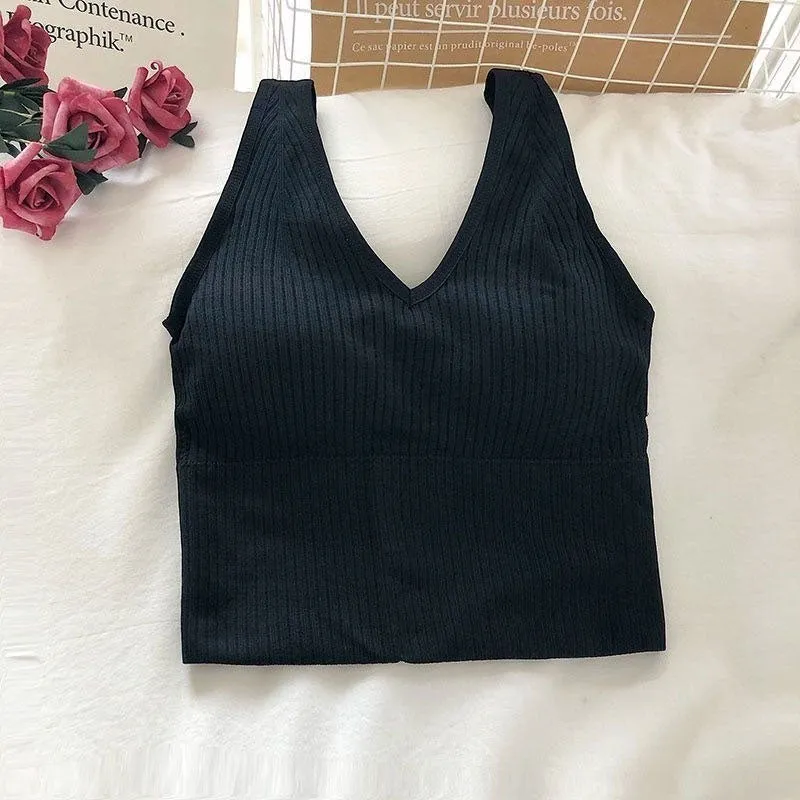 Sexy camisole wireless sports bra