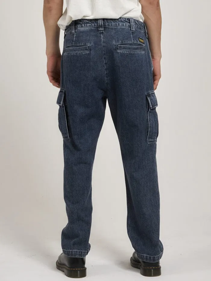 Slacker Union Denim Cargo Jean - Worn In Blue