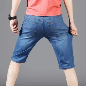 Summer Men Denim Short Jeans Thin Casual Fashion New Arrivals Short Pants Elastic Straight Daily Fashion Trousers