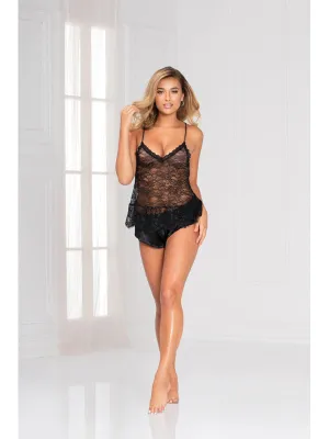 Sweet Sins Chemise Set 11125 Black XL