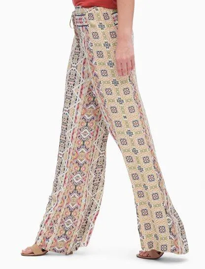 Taos Print Pant Raspberry Sorbet