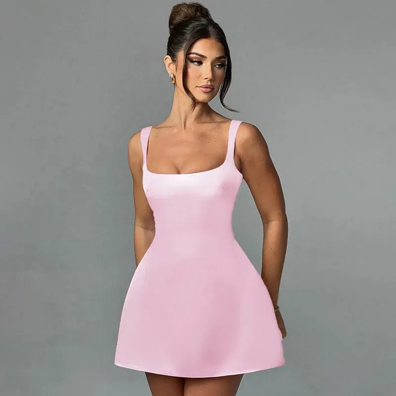 TARUXY strapless high-waisted mini dress