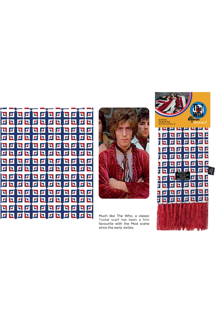 The Who x Modfather Clothing - Tootal Exclusive Happy Jack - Silk Scarf