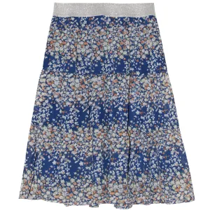 Tiered Floral Chiffon Skirt