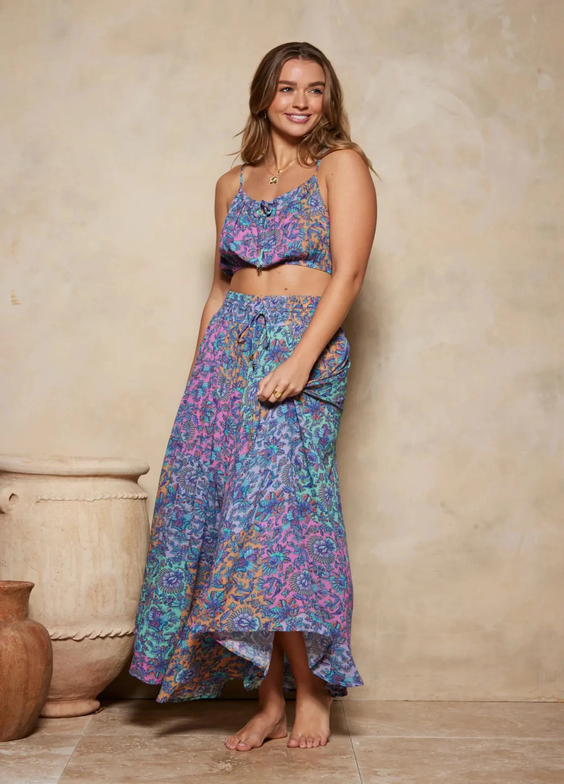 Tigerlily - Kaliopi Malina Maxi Skirt - Lagoon Multi