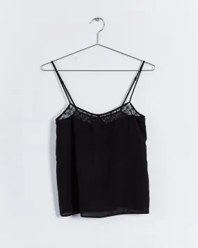 Tocca lace edge camisole top, black, 6