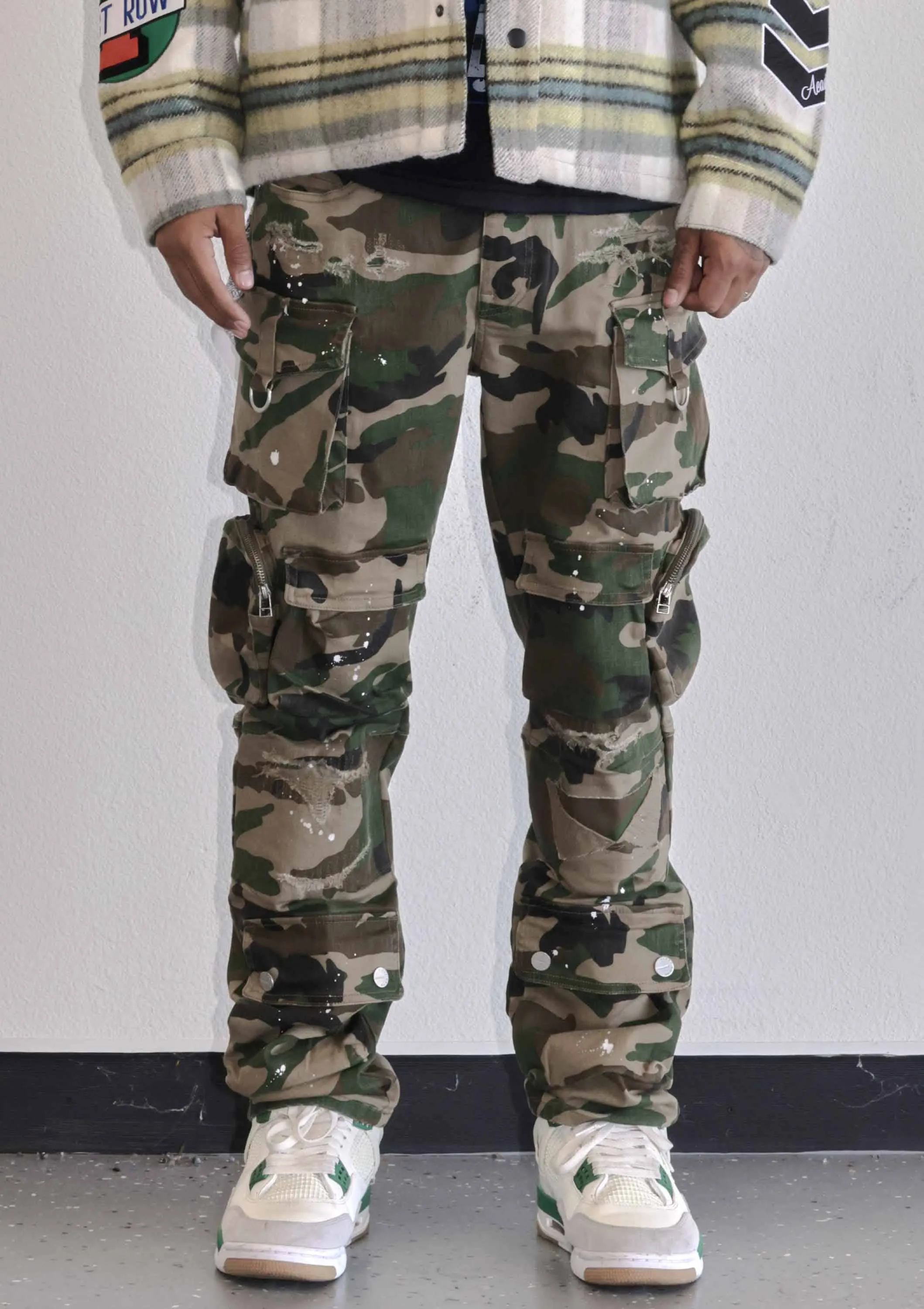 UTILITY CARGO MULTI TWILL PANTS OLIVE