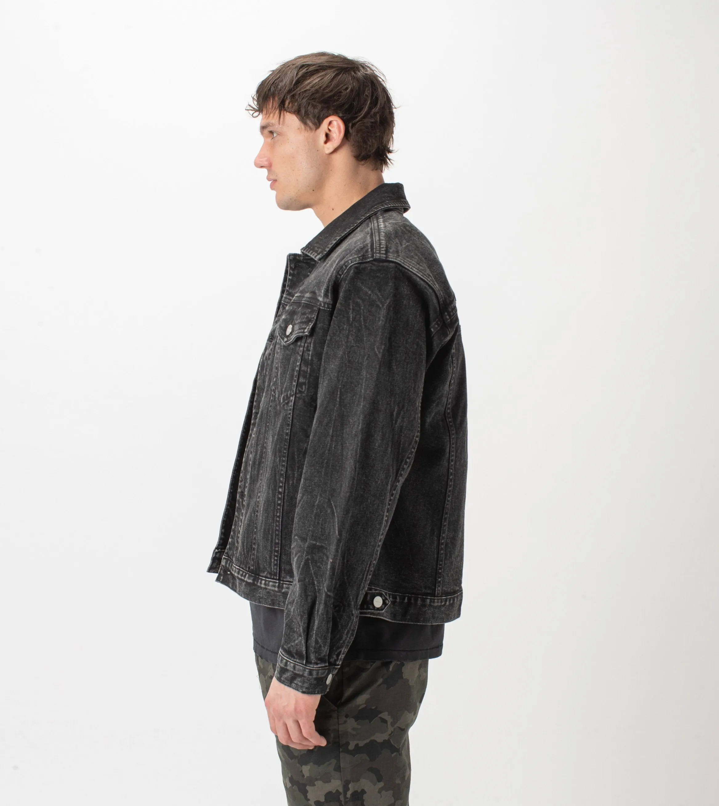 Vintage Denim Jacket Salt Black