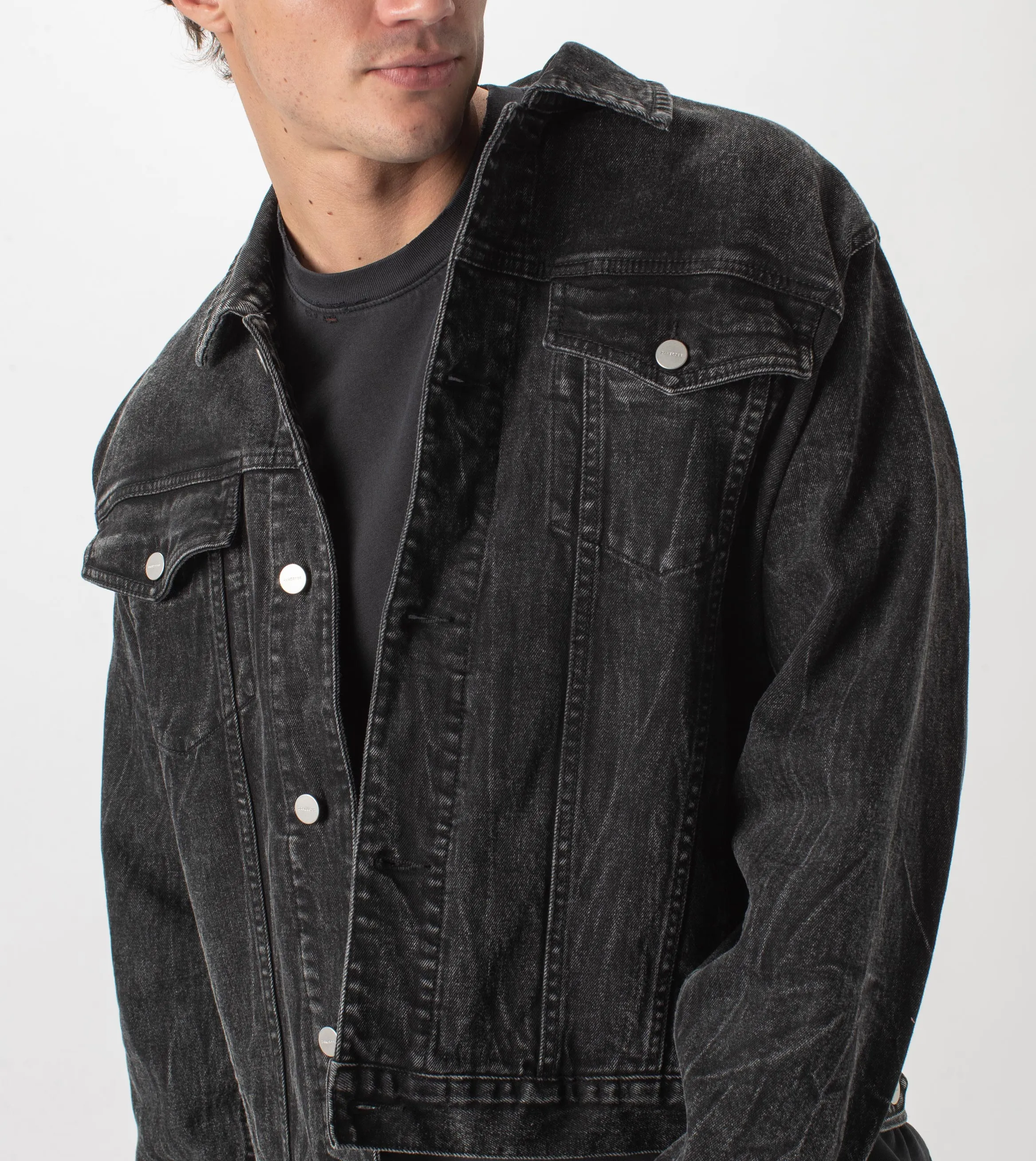 Vintage Denim Jacket Salt Black