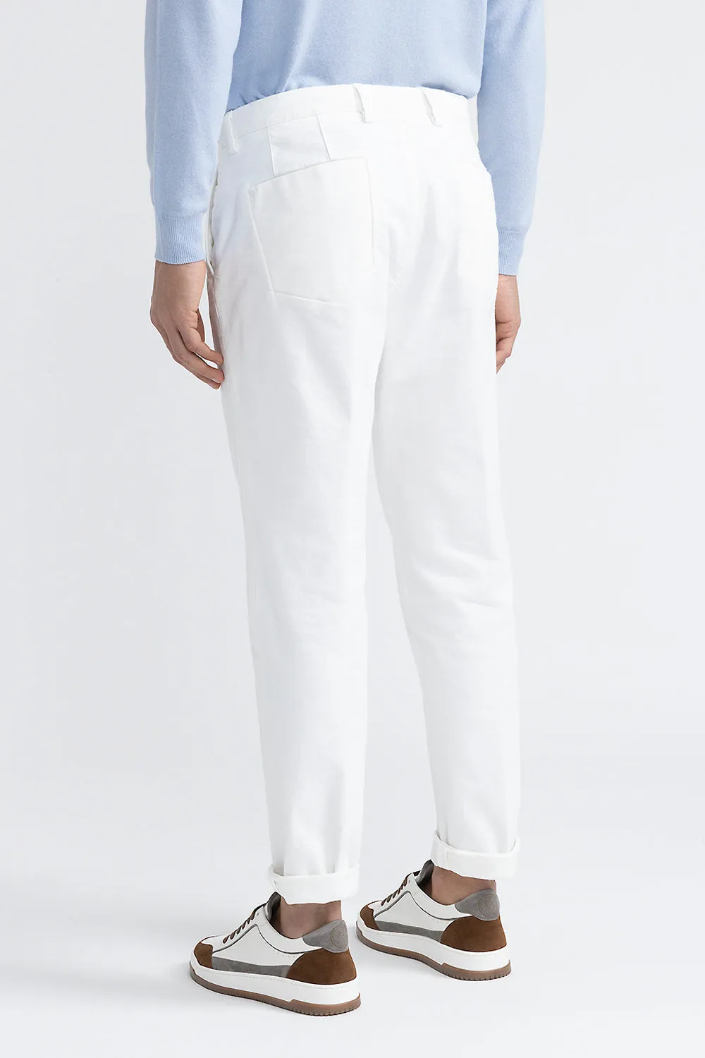 White bull denim chinos