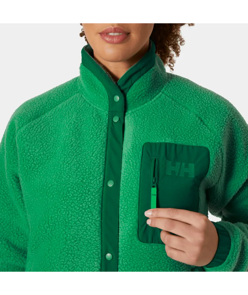 WOMEN'S IMPERIAL PILE SNAP FLEECE - EVERGREEN