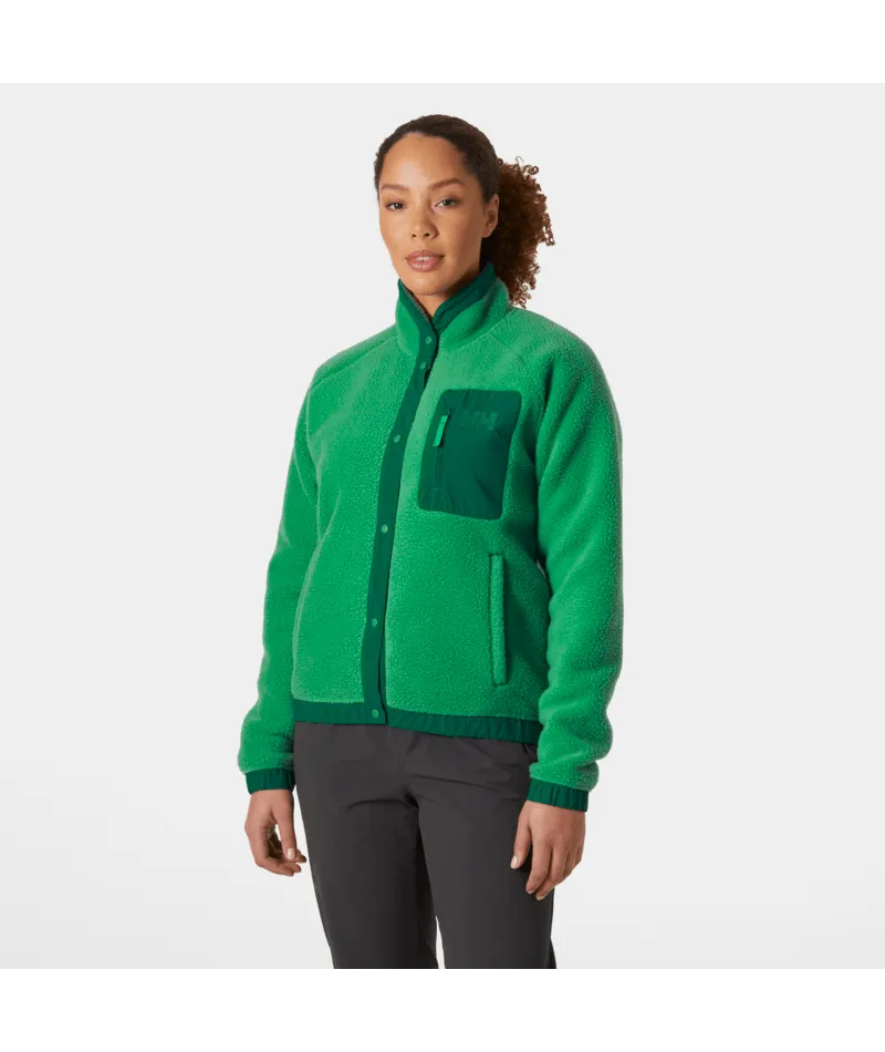 WOMEN'S IMPERIAL PILE SNAP FLEECE - EVERGREEN